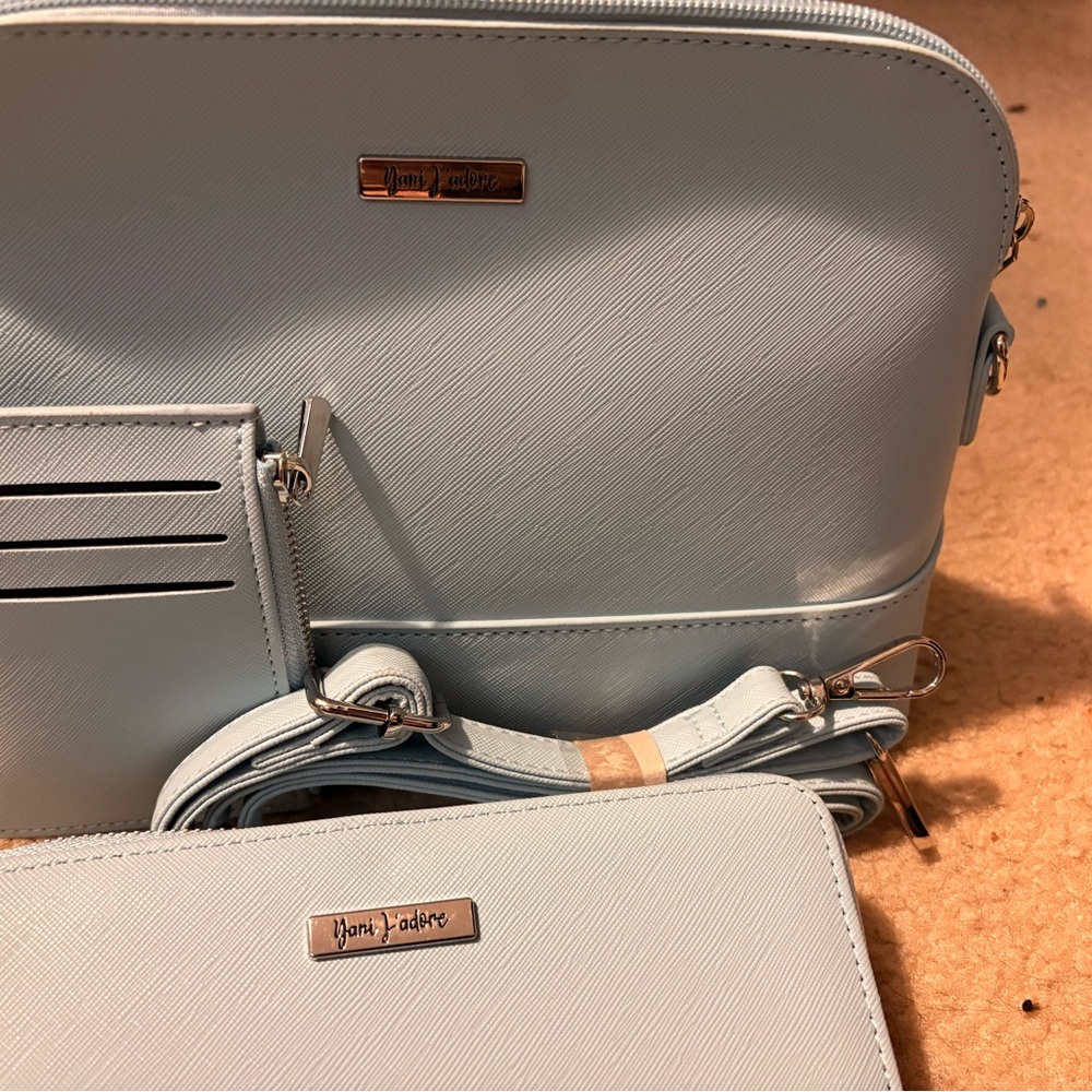 Jami J’adore Light Blue Crossbody with wallet and keychain card holder